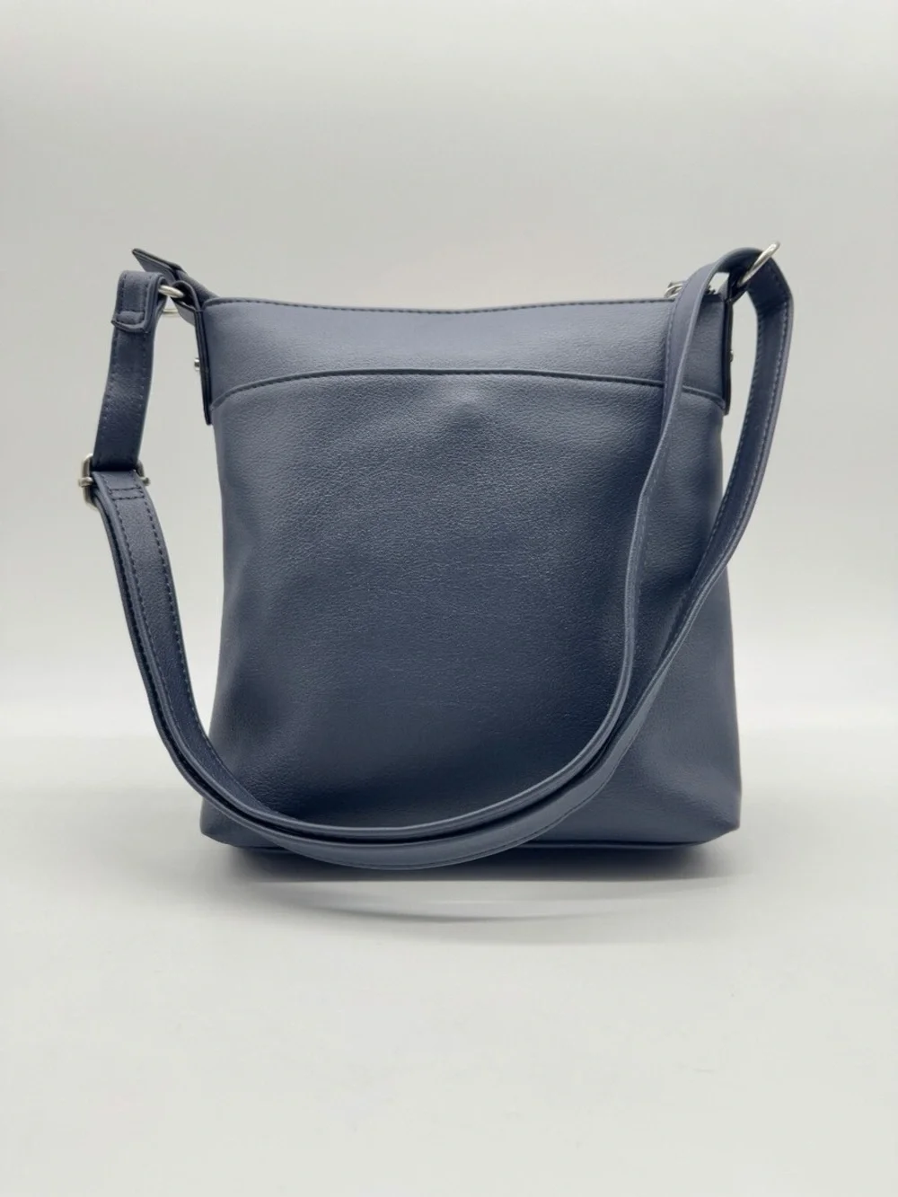 Style & Co. Hudson North South Soft Faux Leather Navy Crossbody